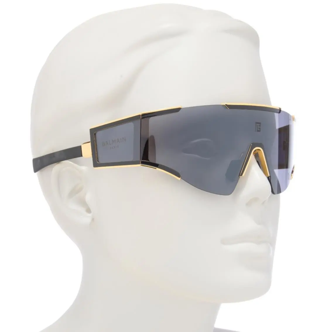 Akoni Fleche Mask Sunglasses Logo Acetate Titanium Shield Unisex Japan by Balmain