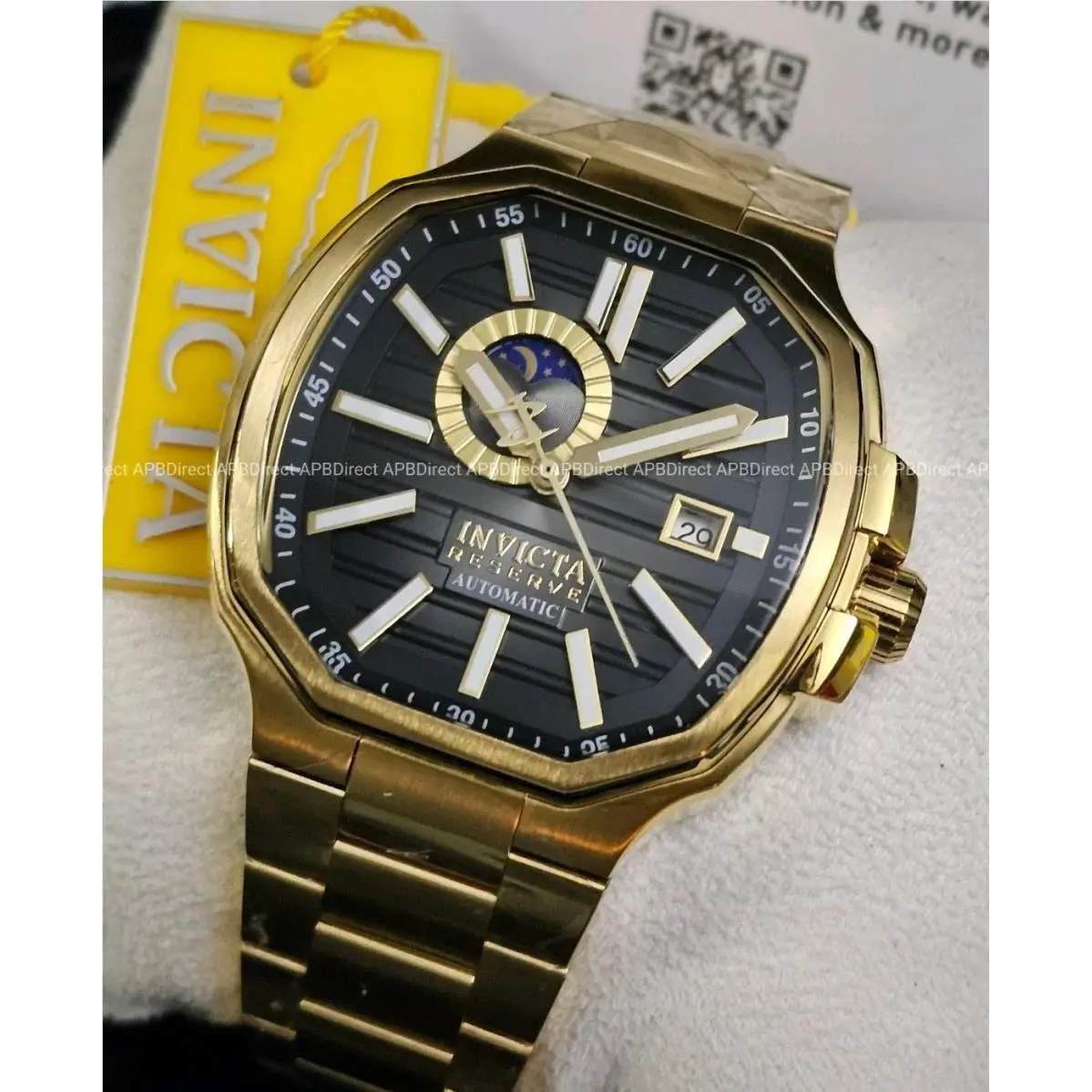 Invicta - Objet D`art - Reserve Automatic Gold Plated Case Bracelet Mens Watch
