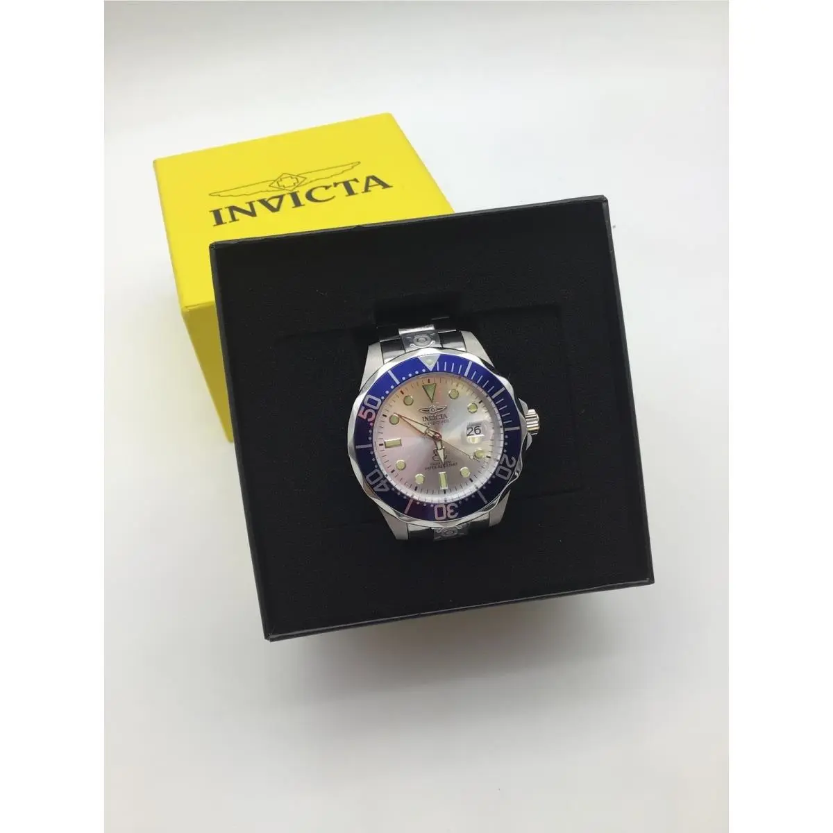 Grand Diver 3046 Automatic Watch Stainless Steel Silver Blue Dial by Invicta