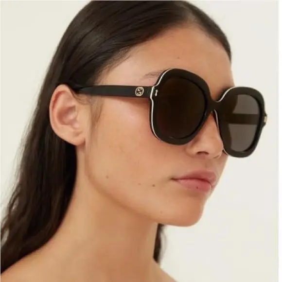 GG1240S 001 Black Oversized Round Women Sunglasses  by Gucci