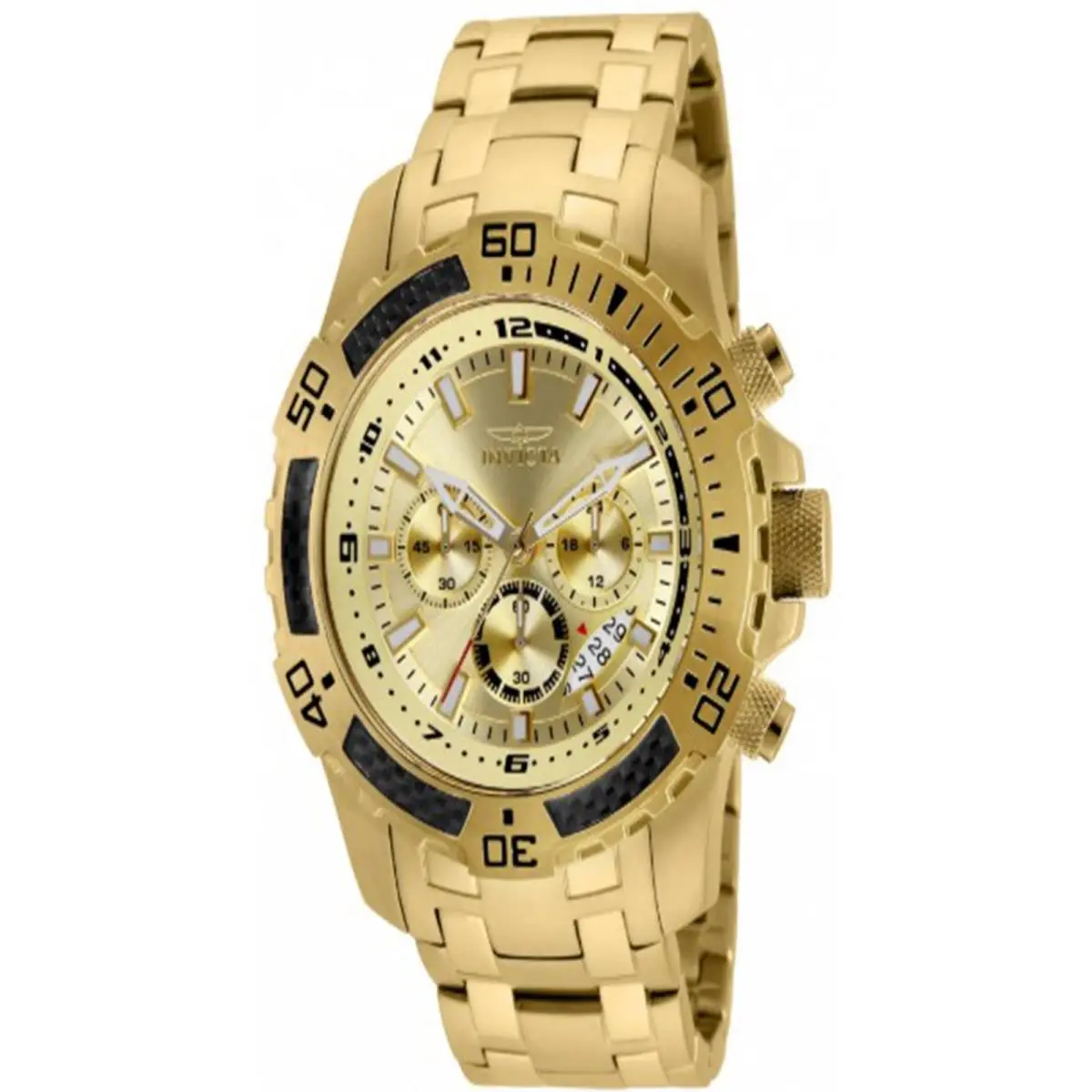 Men`s 24860 Pro Diver Quartz Chronograph Silver Dial Watch by Invicta