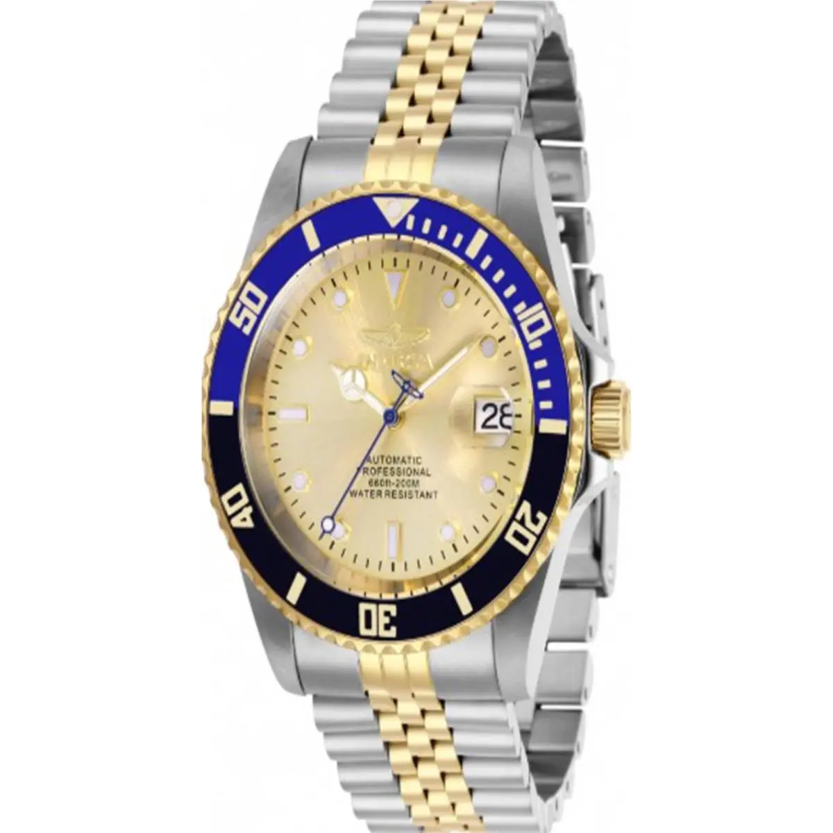 Men`s 29181 Pro Diver Automatic 3 Hand Gold Dial Watch by Invicta