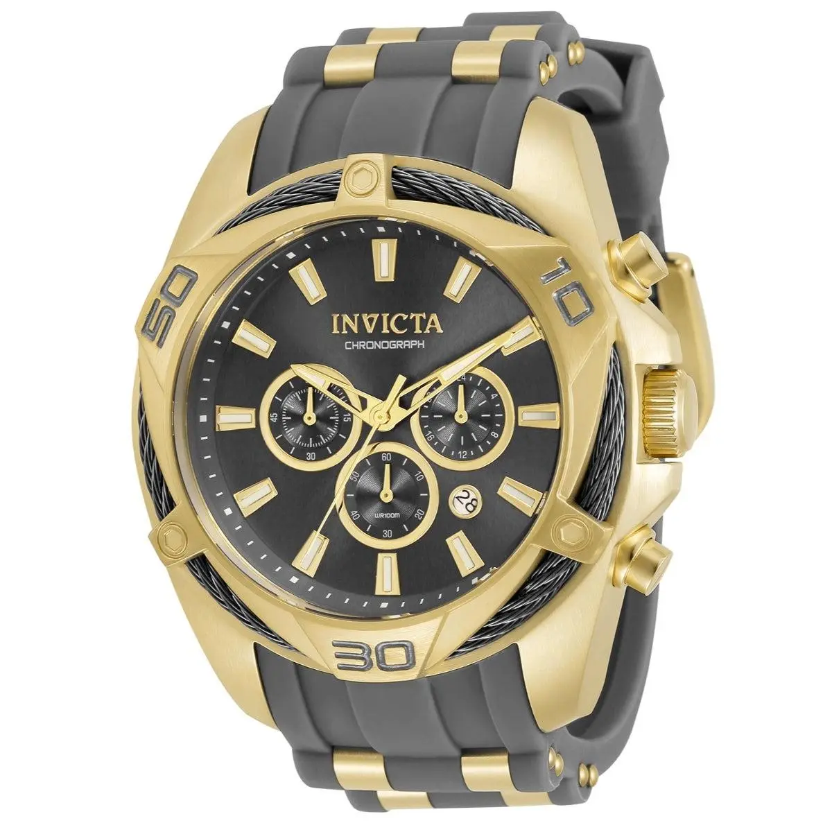 Invicta 34140 Bolt Vanguard Men`s Watch 50mm Quartz Grey Dial 100m WR