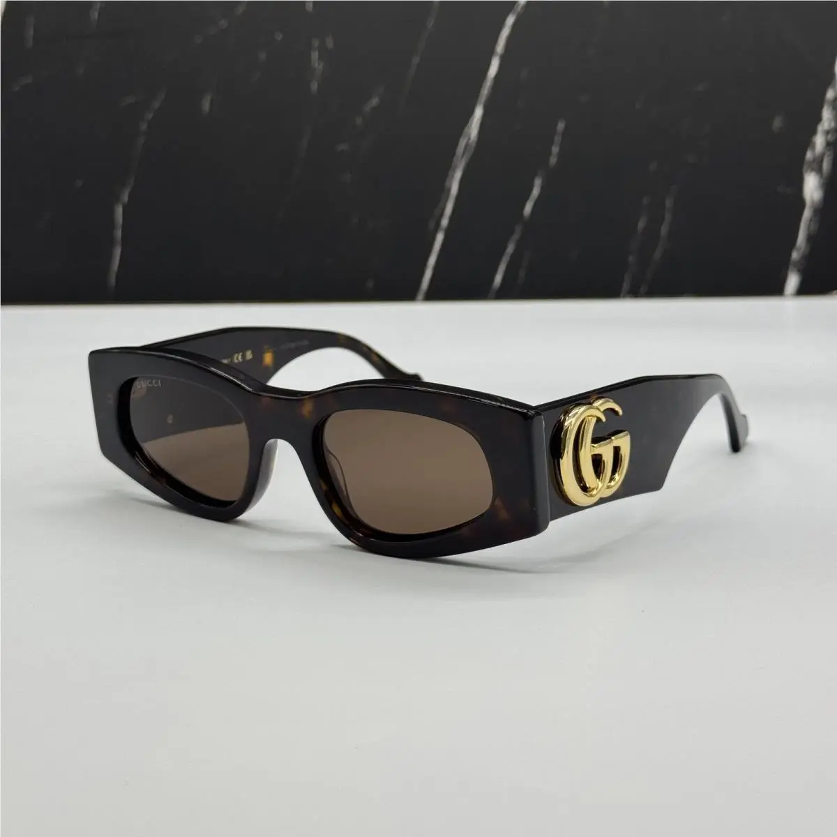 Havana Brown Oversized Women Sunglasses GG1754S 002 by Gucci