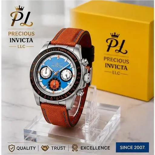 Invicta Men`s 39.5mm Speedway Quartz Chronograph Orange/blue Tone SS 200m Watch