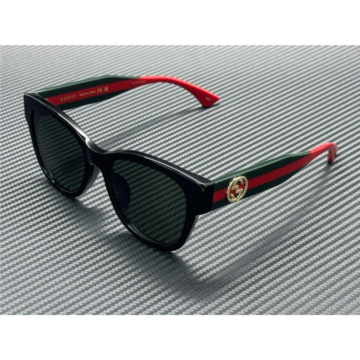 GG1866SK 001 Black Grey Women`s Large 56 mm Sunglasses by Gucci