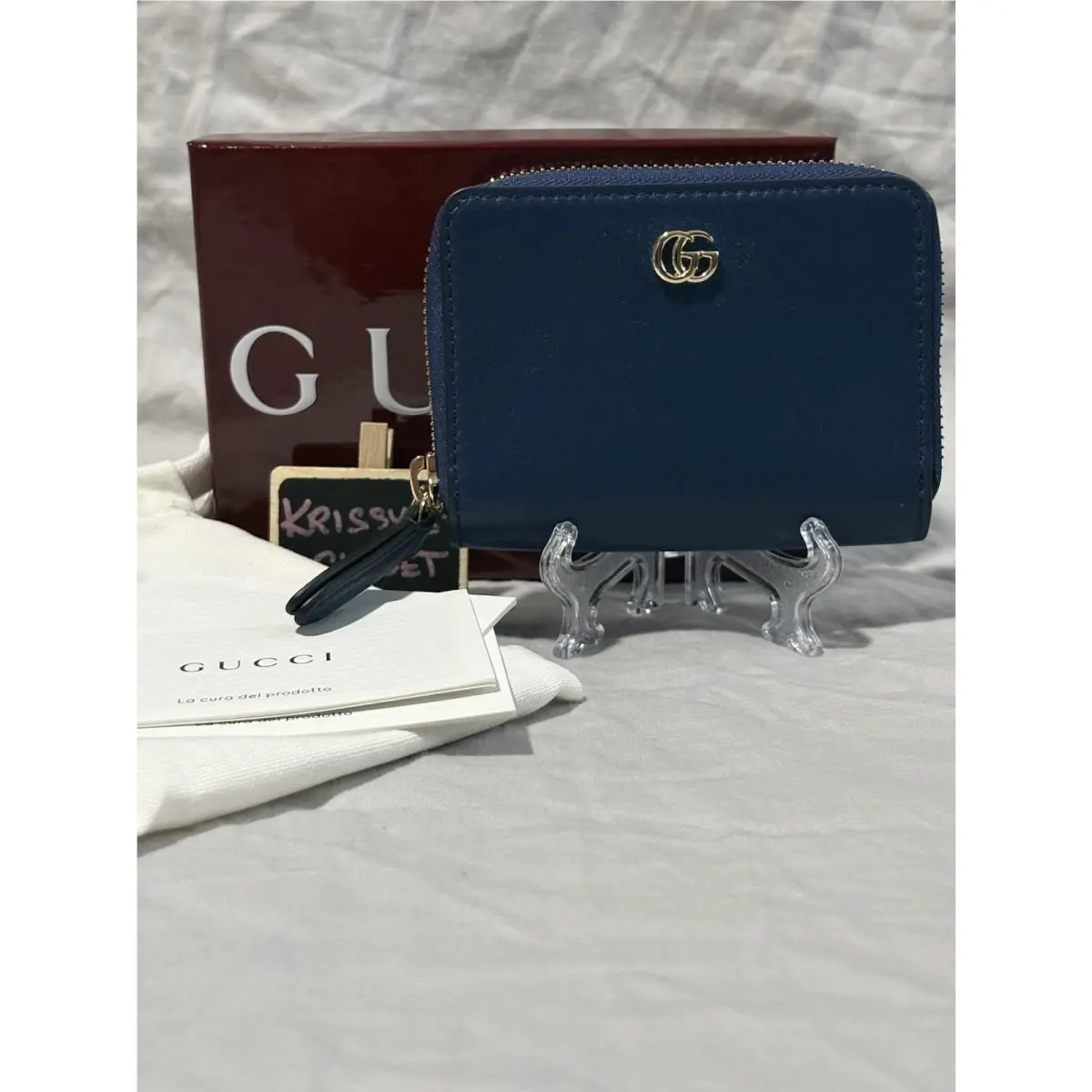 Blue Flora Marmont Compact Zippy Wallet - Japan Exclusive by Gucci
