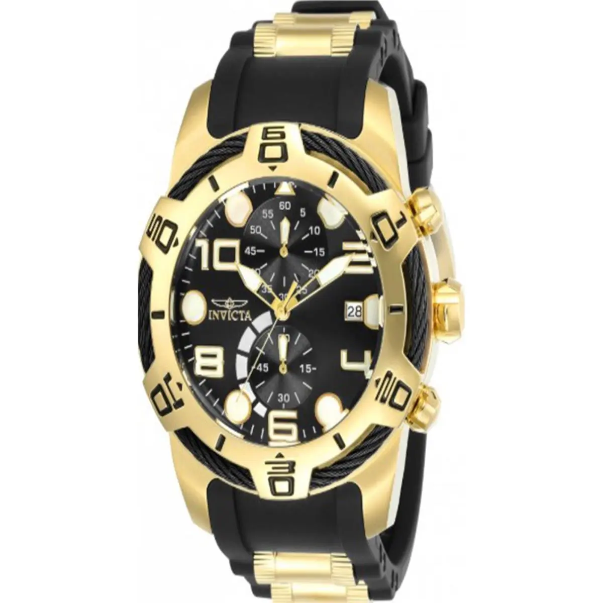Invicta Men`s 24218 Bolt Quartz Multifunction Black Dial Watch