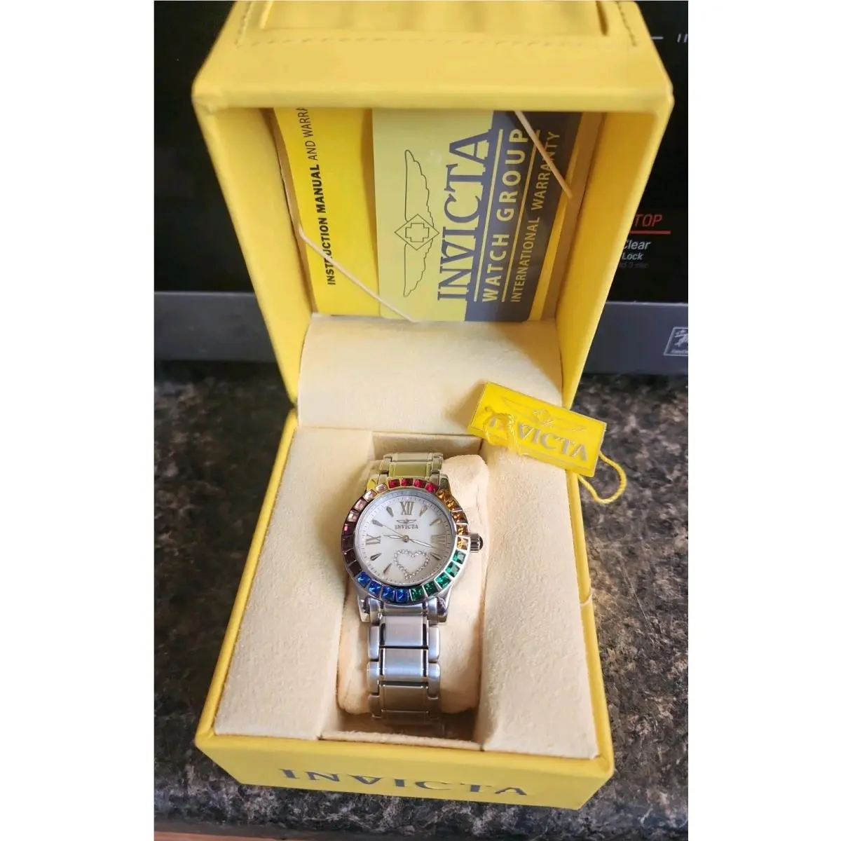 Angel Women`s Quartz Watch Crystal Rainbow by Invicta