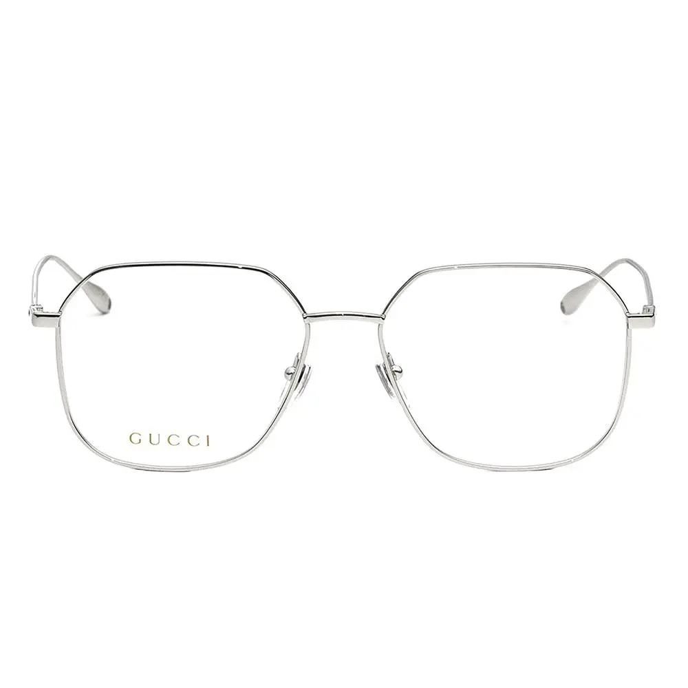 GG 1032O 006 Silver Metal Rectangle Eyeglasses 56mm by Gucci