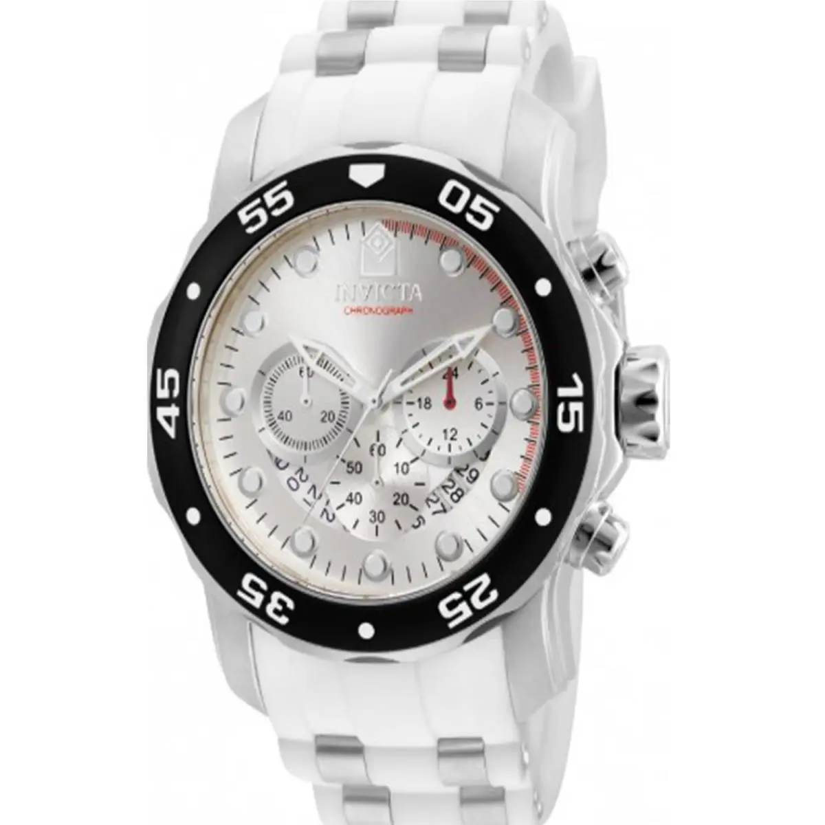 Men`s 20290 Pro Diver Quartz Chronograph Silver Dial Watch by Invicta