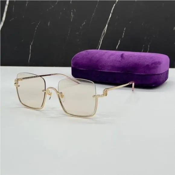 GG1279S 004  Gold Yellow Square Women  Sunglasses by Gucci