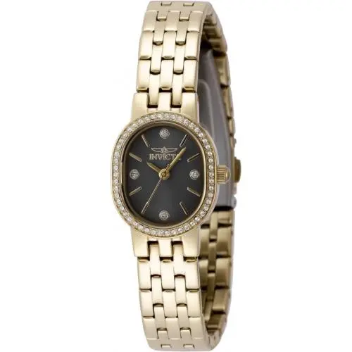 Angel Quartz Crystal Charcoal Dial Ladies Watch 49074 by Invicta