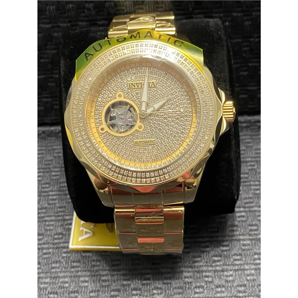 47mm Grand Diver Auto W/ 2.05ctw Diamond Gold Tone Watch Model 27740 by Invicta