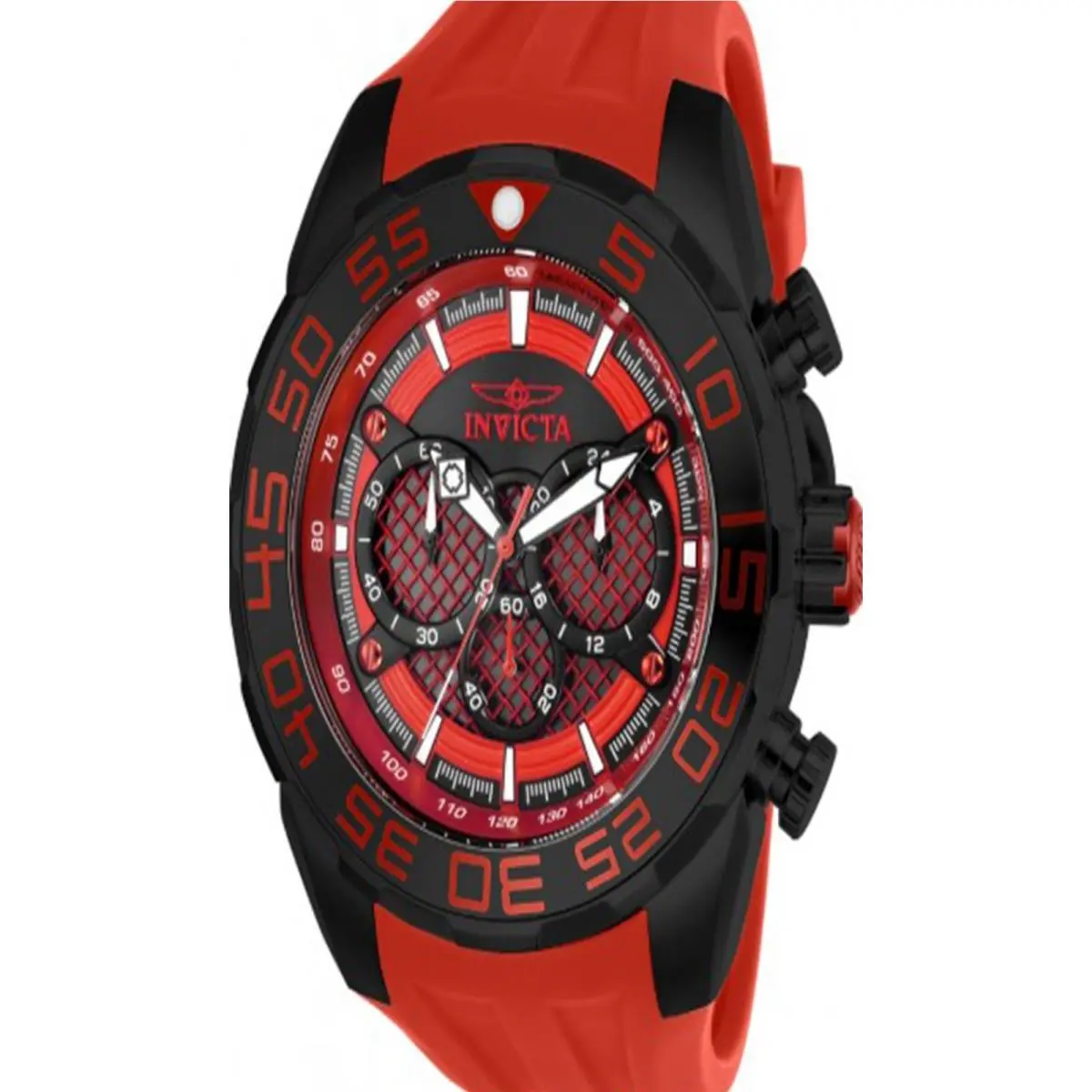 Invicta Men`s 26310 Speedway Quartz Multifunction Black Red Dial Watch