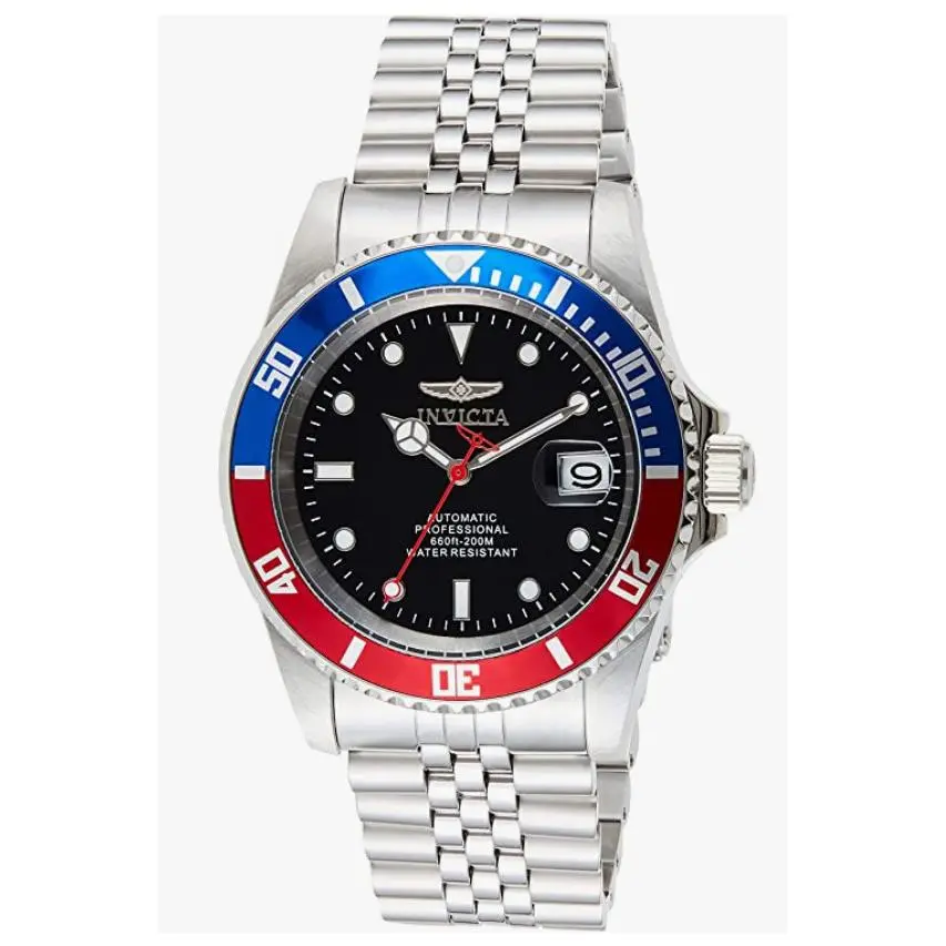 Men`s Pro Diver Automatic Watch with Stainless Steel Band Silver Mo by Invicta