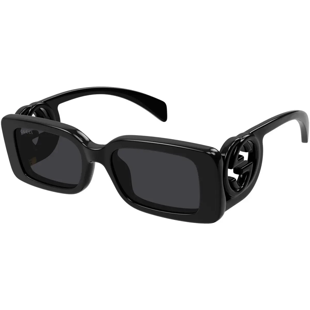Women`s Black Chunky Rectangle Sunglasses - GG1325S 001 54 Japan by Gucci