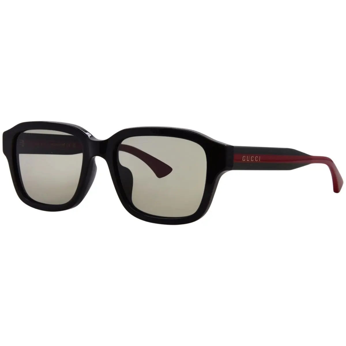 Gucci GG2120SA 001 Sunglasses Men`s Black/green/grey Square Shape 55mm