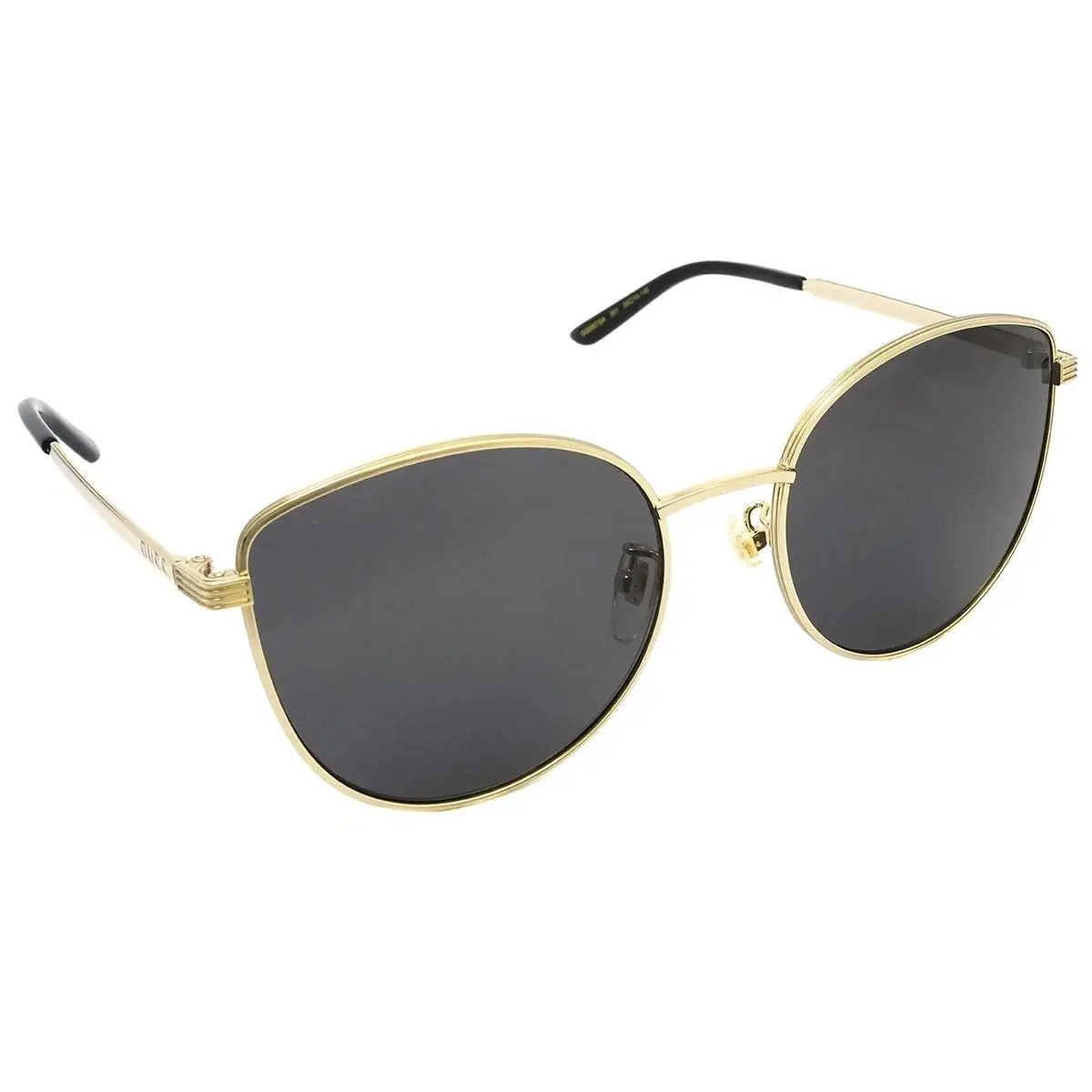 GG0807SA 001 Sunglasses 58mm Gold / Dark Grey Solid Lens by Gucci