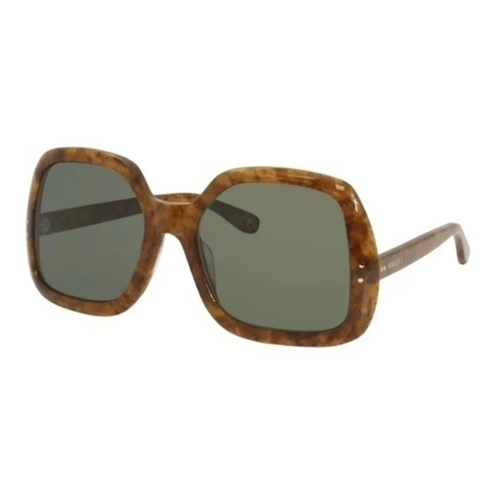 Sunglasses GG0625S 002 Havana Brown/green Lens 58mm by Gucci