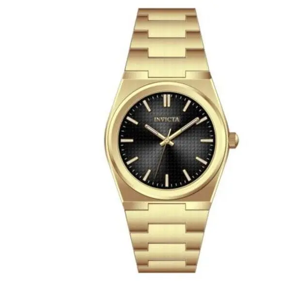 Invicta Men`s Celestial Black Dial with Gold Steel Bracelet Watch 69408