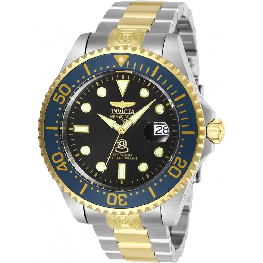 Grand Diver Automatic Men`s 47mm Watch Steel/gold/charcoal 28684 by Invicta