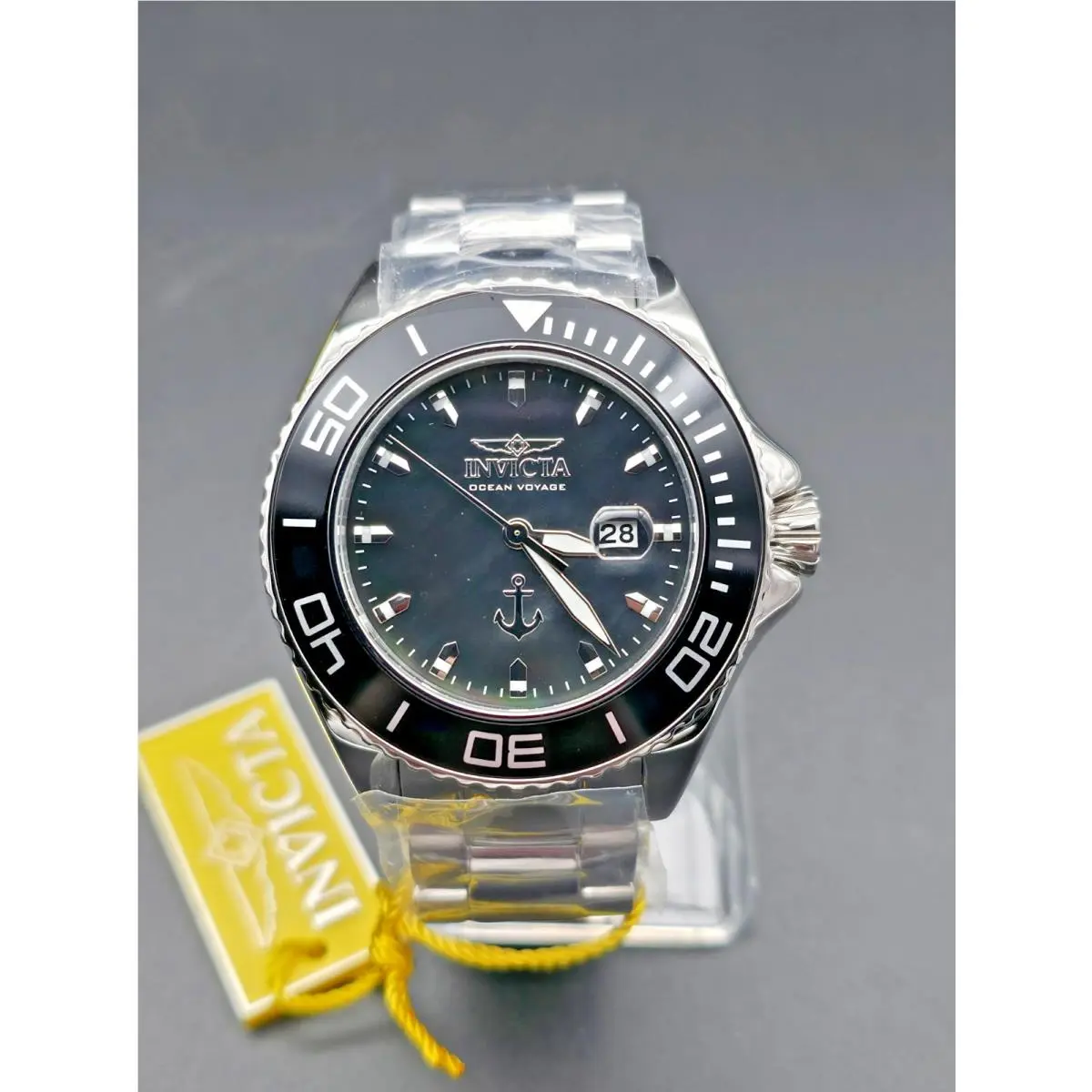 Invicta Ocean Voyage Men 48mm Black Mother Of Pearl Dial Stainless-s 49644
