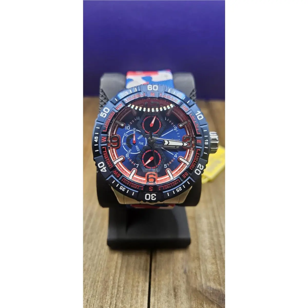 Invicta Coalition Forces Men`s Camouflage Red Blue Watch 49mm