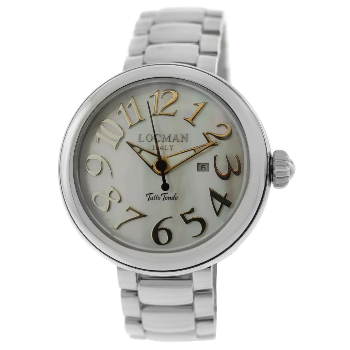 Locman Tutto Tondo Unisex Mop Steel Ref. 360 Quartz 40MM Watch by Locman Italy