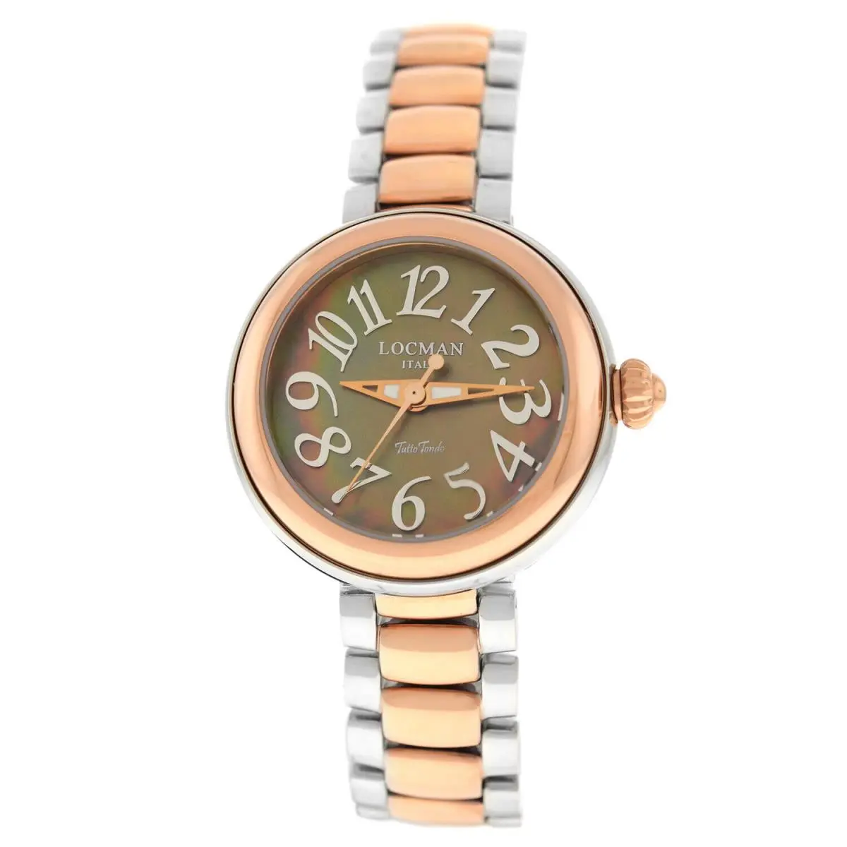 Locman Tutto Tondo Ladies Mop Steel Gold Tone Ref. 361 Quartz 31MM Watch by Locman Italy