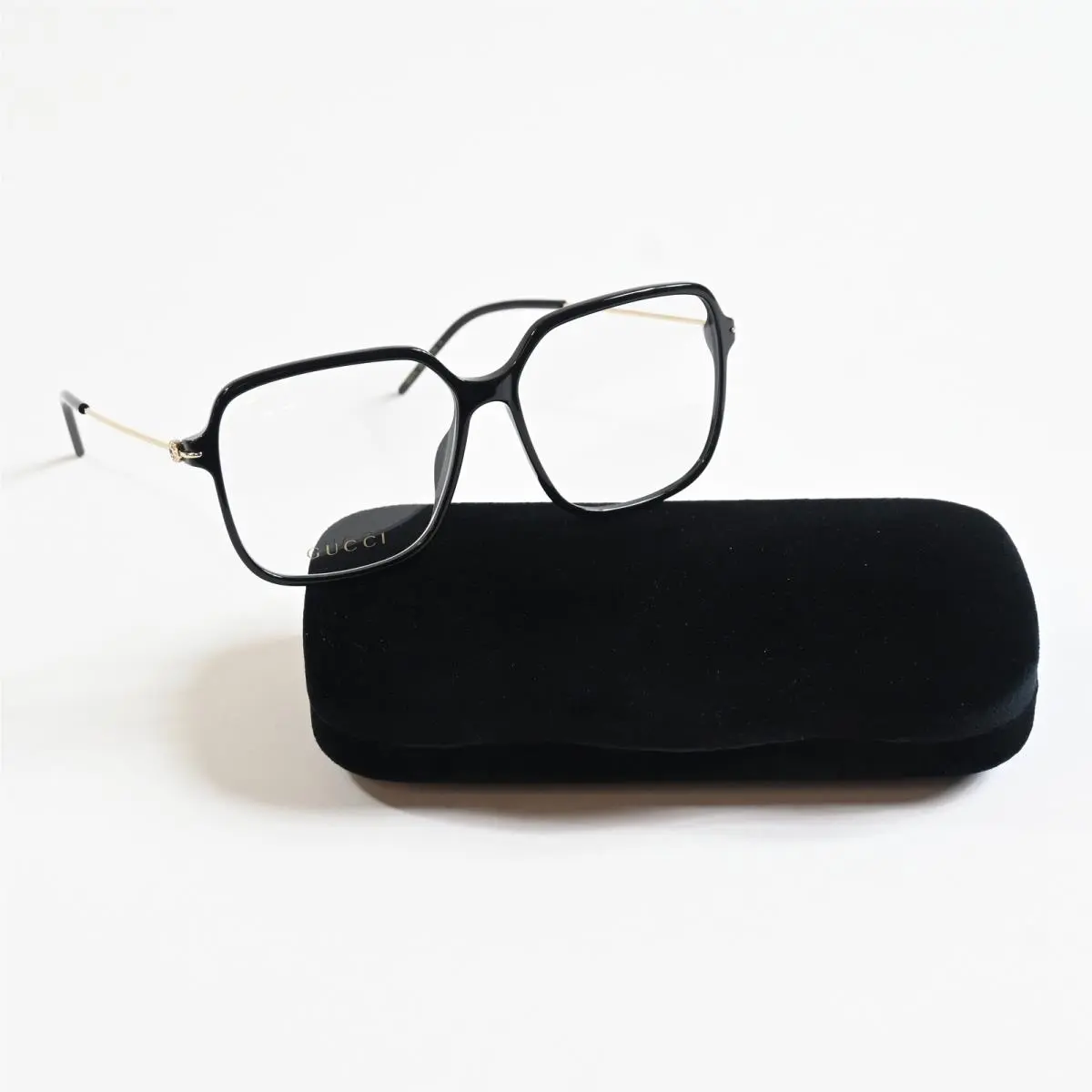 GG1271O 001 Womens Eyeglasses Black/gold 56mm by Gucci