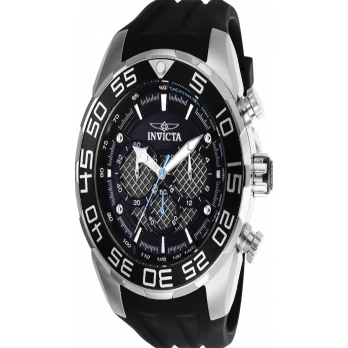 Invicta Men`s 26314 Speedway Quartz Multifunction Silver Black Dial Watch