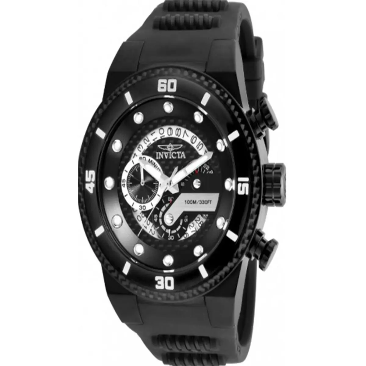 Invicta Men`s 24228 S1 Rally Quartz Multifunction Black Dial Watch