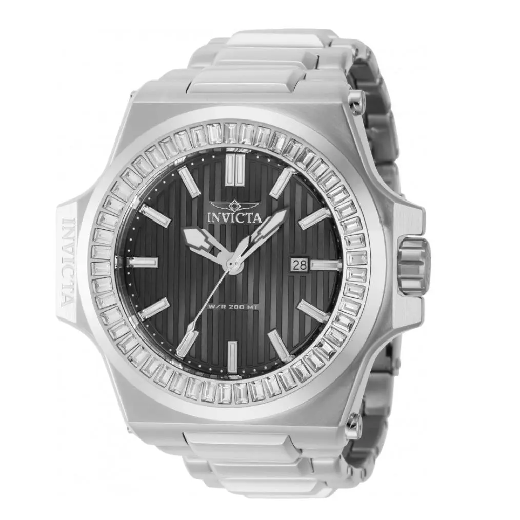 Invicta Akula Marquis Men`s 58mm Swiss Quartz Silver Crystals Watch 43382