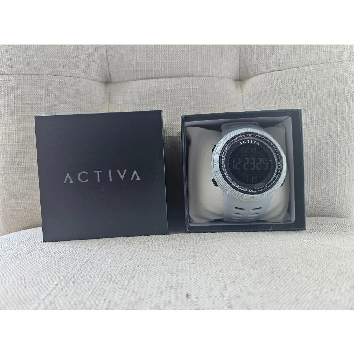 Activa by Invicta Men Wristwatch Digital Sport Multi Function Gray Rubber Watch
