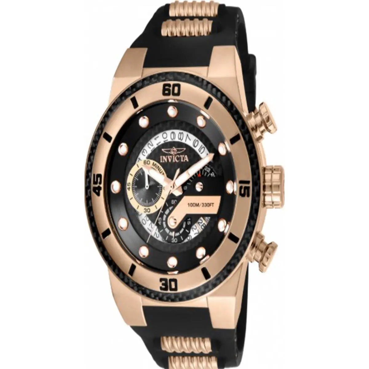 Invicta Men`s 24226 S1 Rally Quartz Multifunction Black Dial Watch