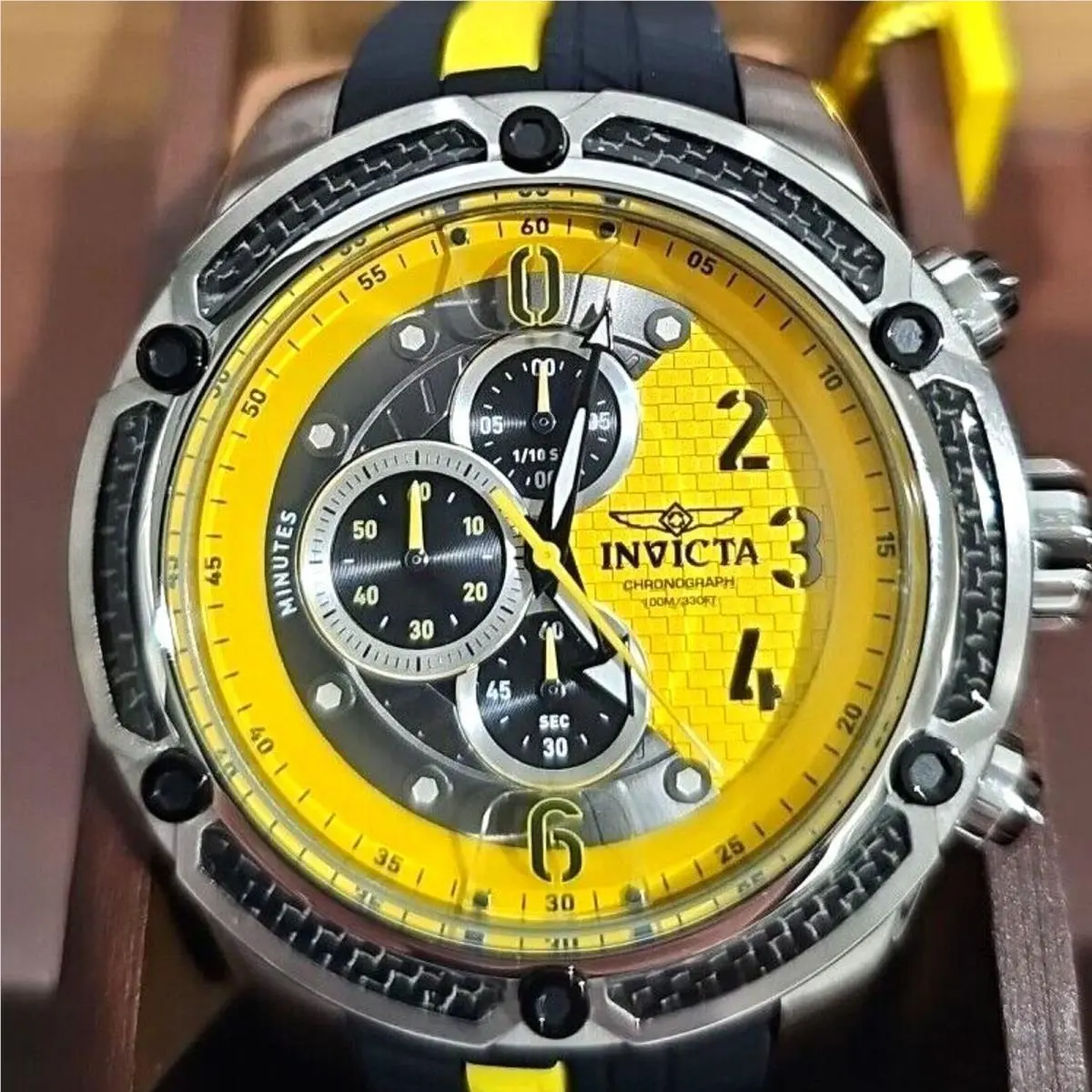 Invicta S1 Rally Men`s Watch - 52.5mm Black Yellow Model 36429