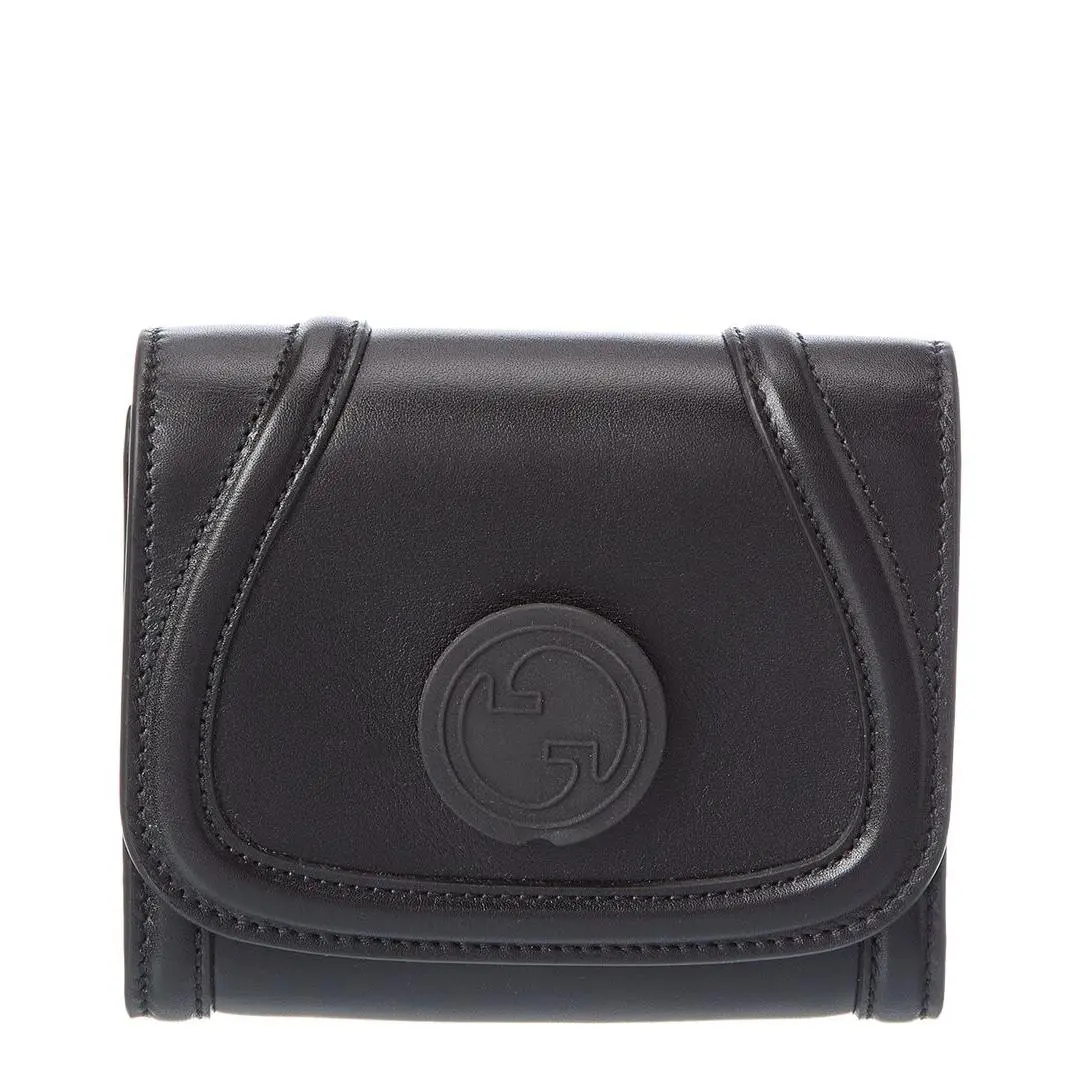 Leather Card Case Women`s Black by Gucci