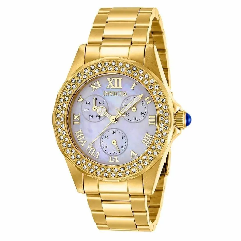Angel Women`s Watch w/ Mother of Pearl Dial - 38mm Gold 28438 by Invicta
