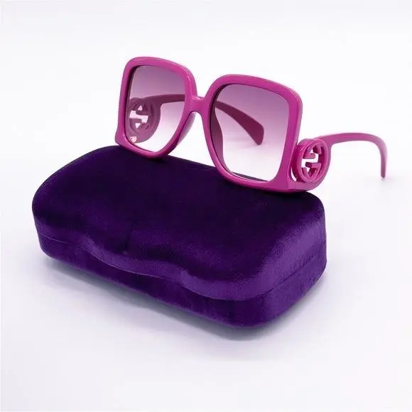Sunglasses GG1326S 004 Pink Square Women Eyewear by Gucci
