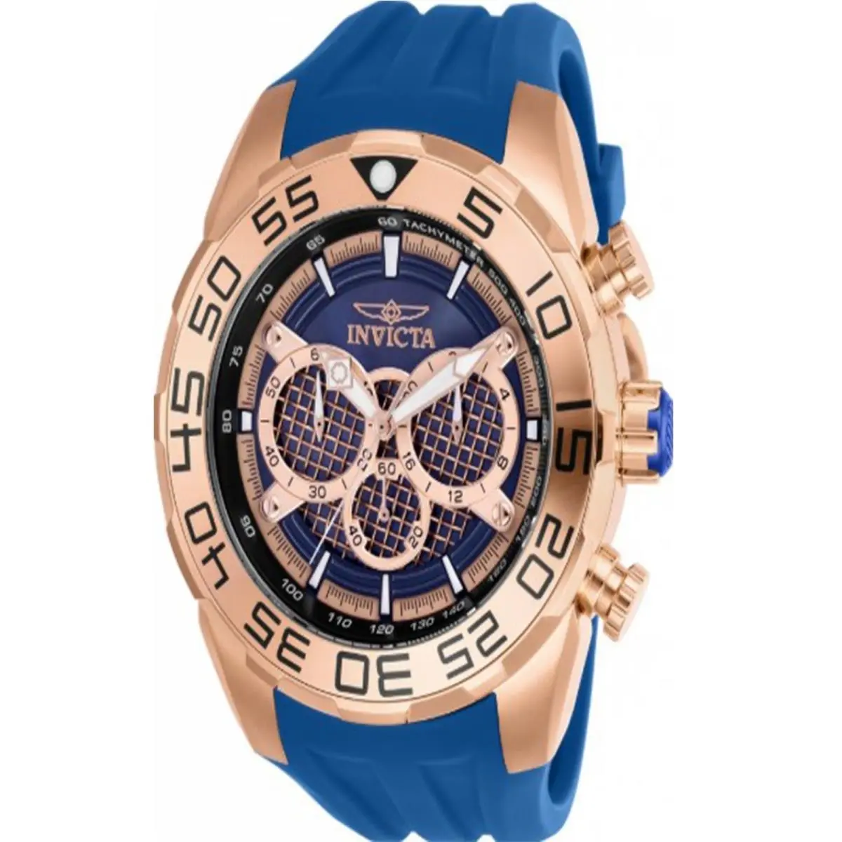 Invicta Men`s 26305 Speedway Quartz Multifunction Rose Gold Blue Dial Watch