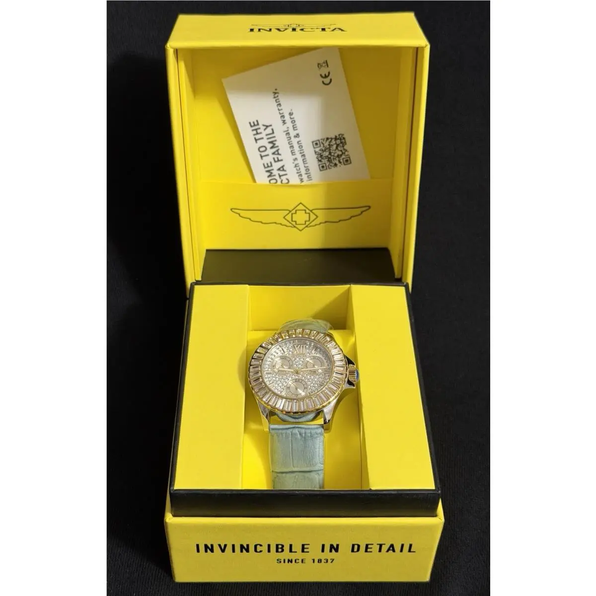 `angel Lady` Women`s Quartz Watch Crystal Baguette Bezel 29105 by Invicta