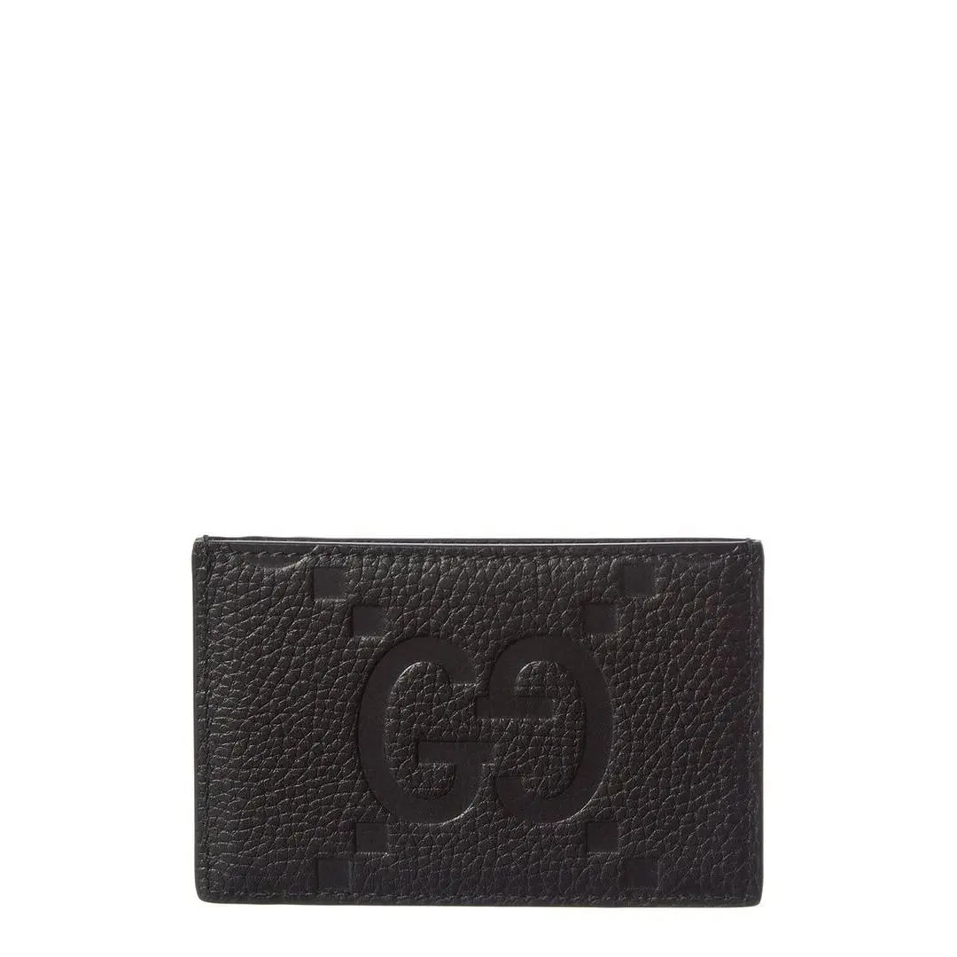 Leather Card Holder Men`s Black Os by Gucci