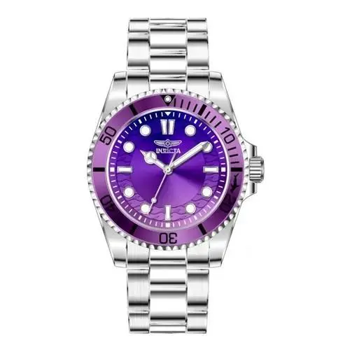 Pro Diver 43mm Purple Dial Bezel Quartz Men`s Watch 50505 by Invicta