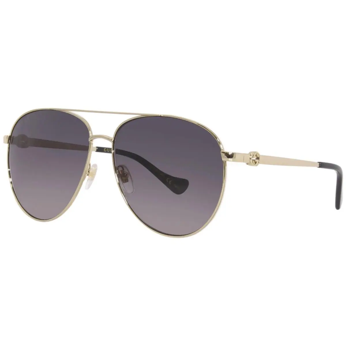 GG1088S 001 Sunglasses Women`s Gold Chain Necklace/grey Gradient 61mm by Gucci