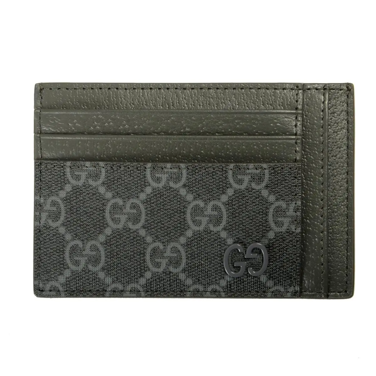 Bi-color Card Case with GG Detail On sima Print by Gucci