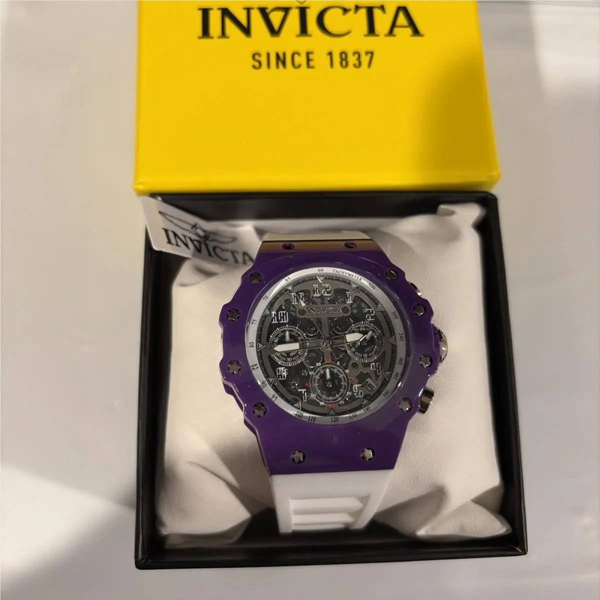 Racing Apexium 69626 - 41mm Unisex Watch - Purple White by Invicta