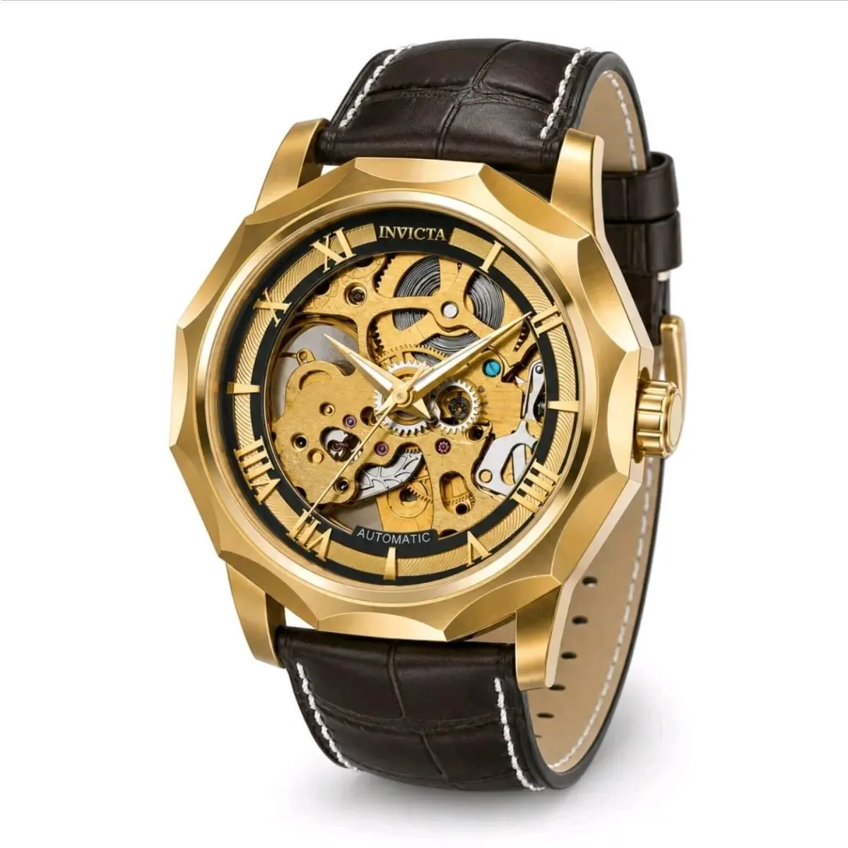 Invicta Objet D Art Epigraph Automatic Men`s Watch with Skeleton Dial 42mm 69125