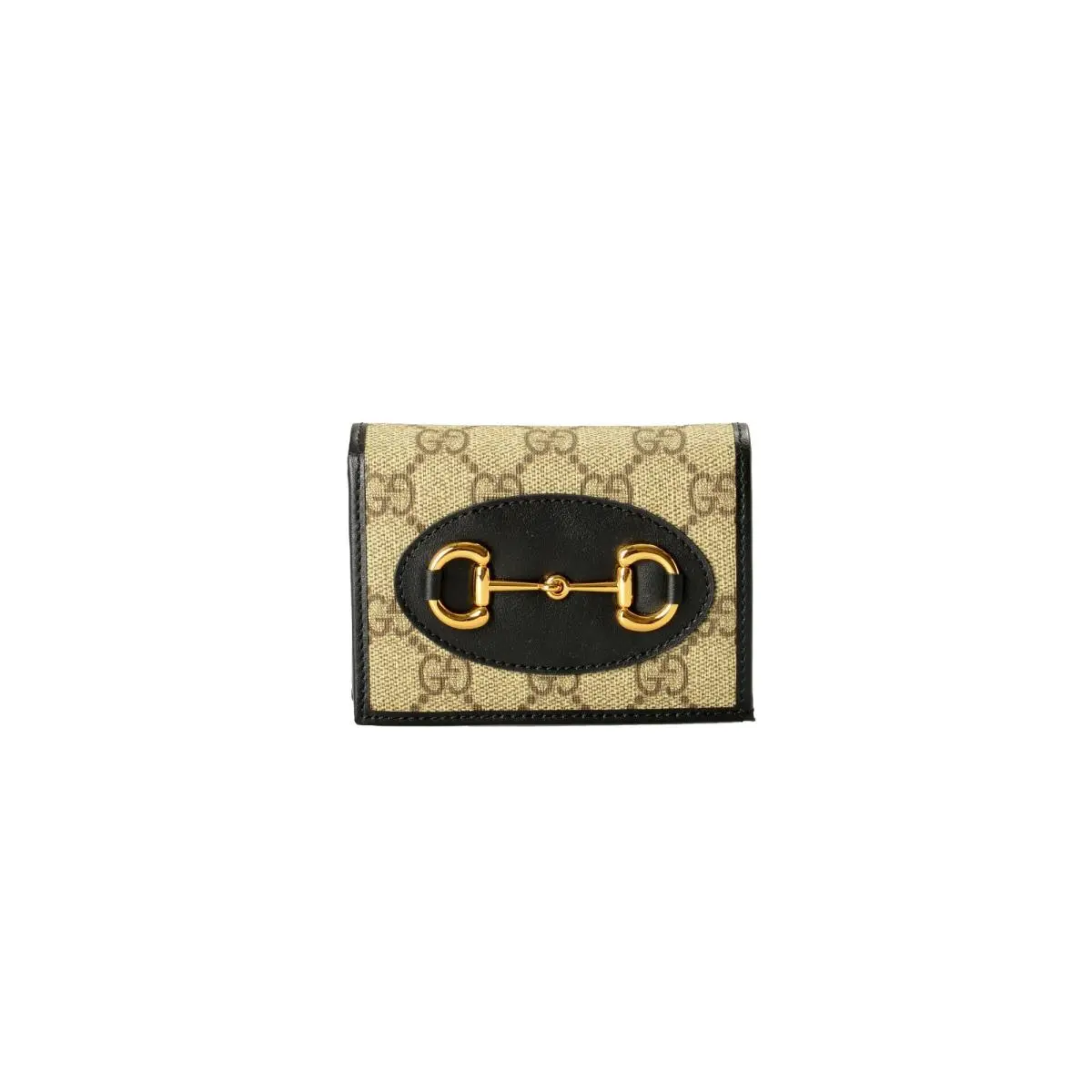 Women`s  Horsebit 1955 Leather Trimmed Card Case Wallet by Gucci