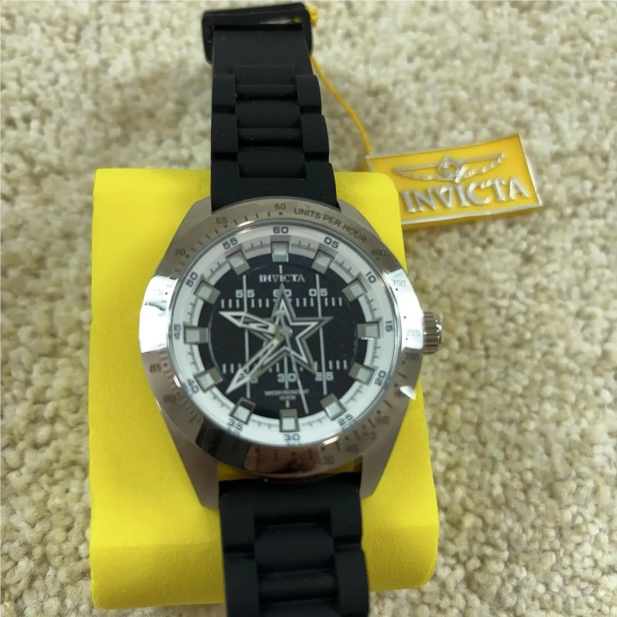 Invicta Watch Nfl Dallas Cowboys Mens 45mm Black 47857